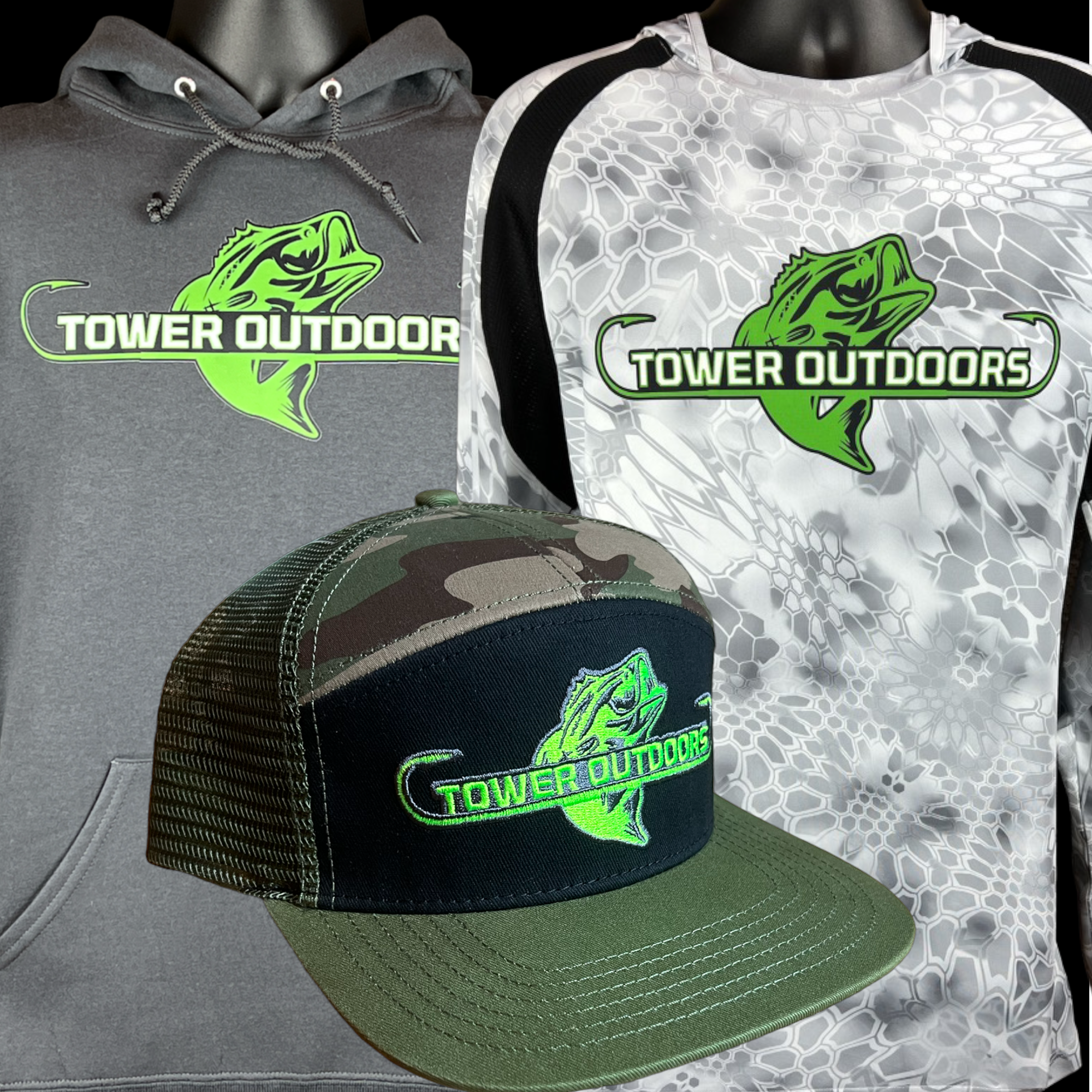 Tower Outdoors Camo 7 Panel Hat