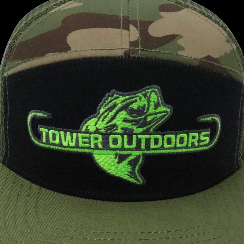 Tower Outdoors Camo 7 Panel Hat