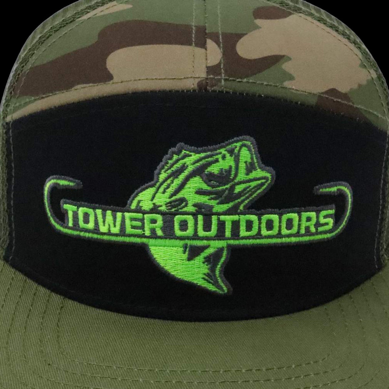Tower Outdoors Camo 7 Panel Hat